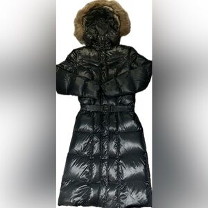 Italian luxury brand ADD belted maxi puffer.